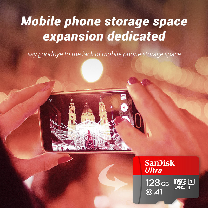 Original SanDisk A1 MicroSD Memory Card C10 TF Card 32GB 64GB 128GB 256GB 512GB 1TB Up to 150Mb/s
