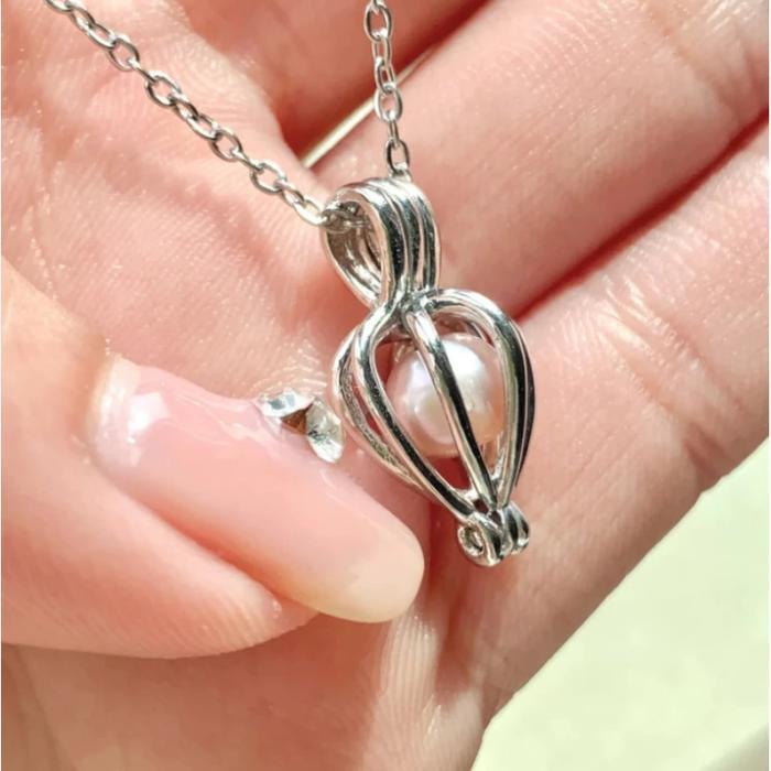 Kalung Mutiara Kerang Tiram Asli Oyster Pearl Necklace Hadiah Anniversary Birthday Gift