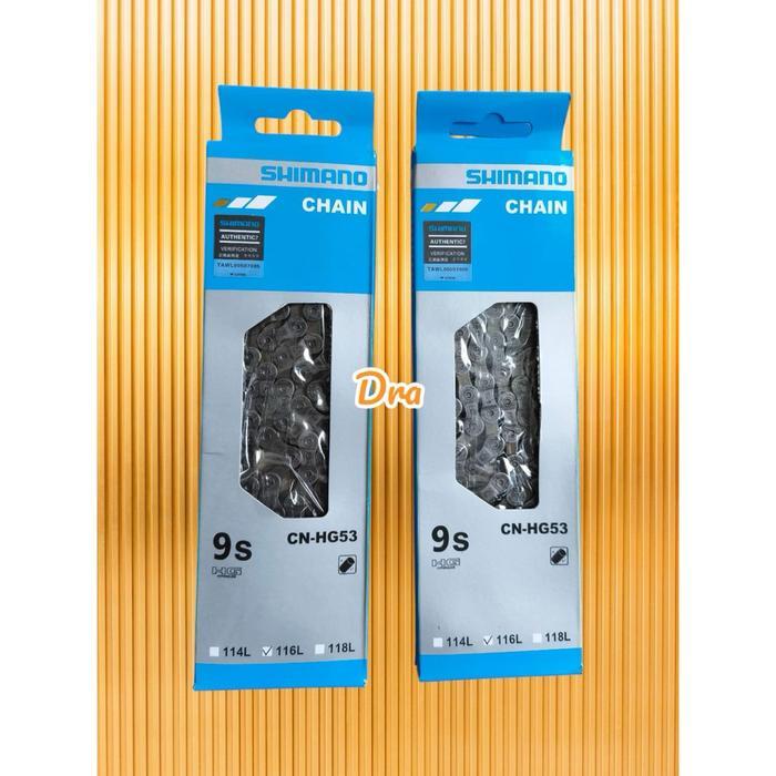 Rantai Sepeda 9 Speed Shimano CN HG 53 sepeda MTB Lipat dan Roadbike