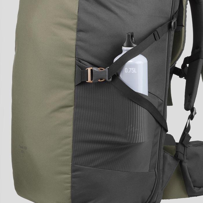 Decathlon Forclaz Tas Ransel Travel Trekking 60L Travel 100 - Khaki - 8554568