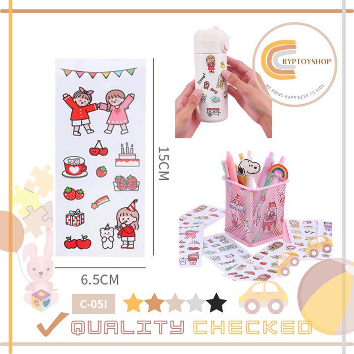 STIKER STICKER ANAK PEREMPUAN KAWAII LUCU AESTHETIC