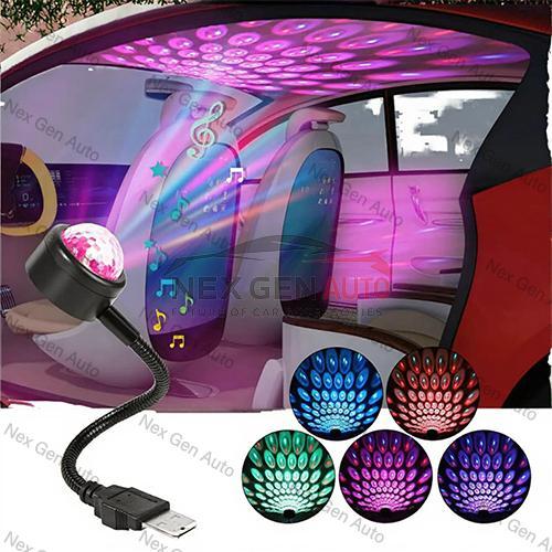 Lampu Proyeksi Efek Panggung Ajaib Irama Musik USB Mini Lampu Panggung DJ Disko Pesta LED