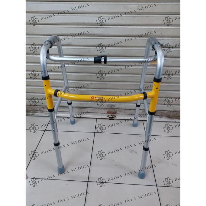 Ready Walker Jalan Tanpa Roda Shima, Walker Kuning, Tongkat Jemuran Shima