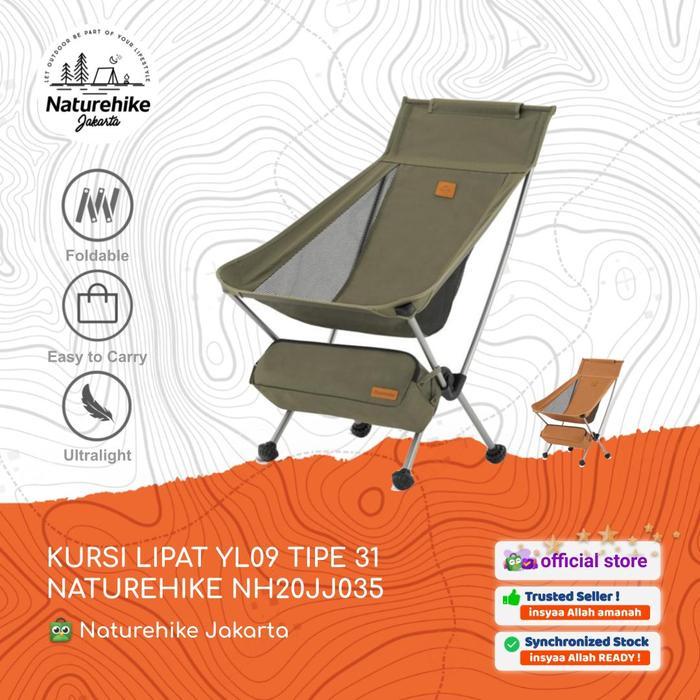 KURSI LIPAT YL09 NATUREHIKE NH20JJ035 TIPE 31 CAMPING PORTABLE OUTDOOR
