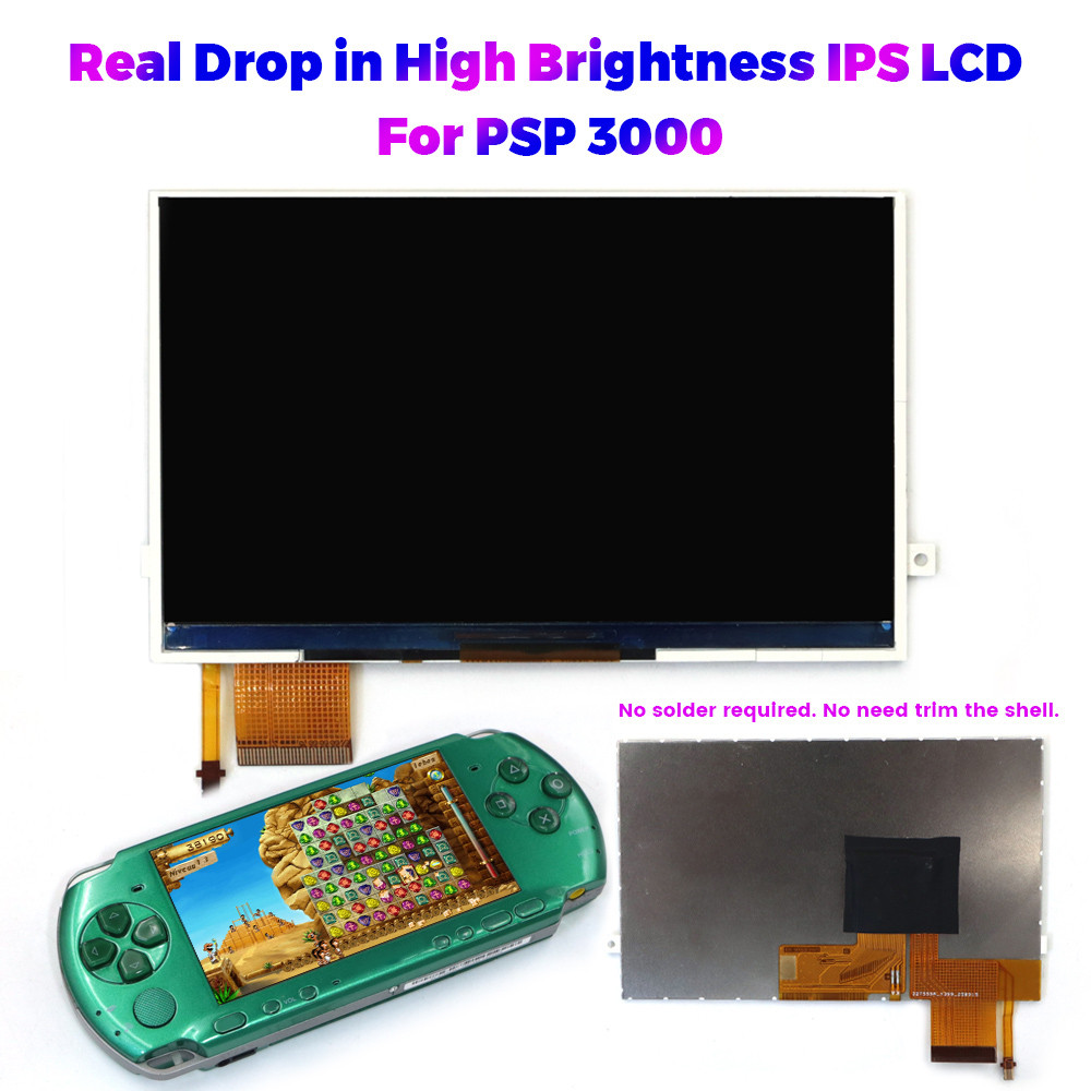 HISPEEDIDO New IPS LCD Screen For PSP3000 Game Console For PSP 3000 Backlight Screen LCD Display