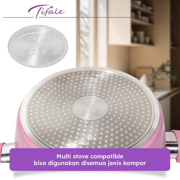 [READY] Tifale Aesthetic Jolie Pan Pink Blossom Casserole 24 cm Ceramic coated Premium Casserole