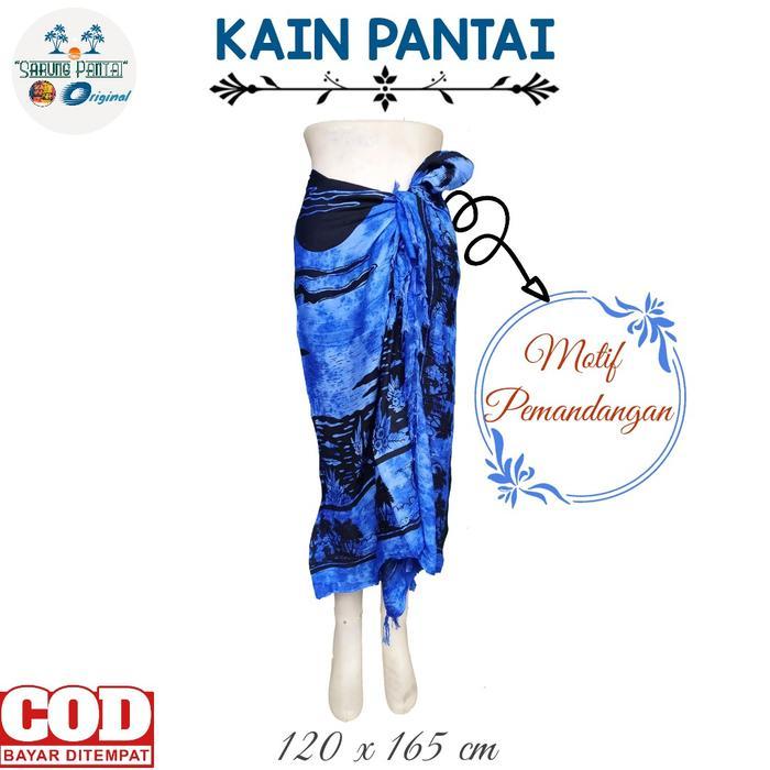 Best Seller Kain Pantai Bali Motif Pemandangan Kelapa Ukuran 110X135Cm Sarung Bali - Kain Jogja -