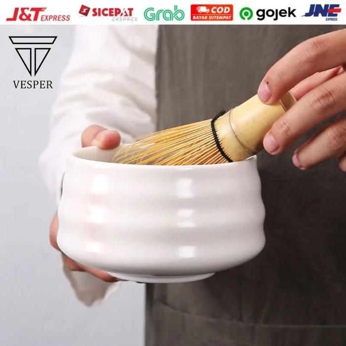 Matcha Tea Bowl Ceramic / Mangkok Keramik Teh Bubuk Matcha Salad Soup Pasti Ori