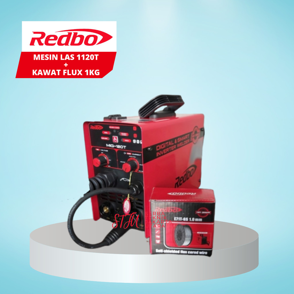Mesin Las Mig Redbo 120T/Travo Las Redbo + Kawat Flux 1 Kg