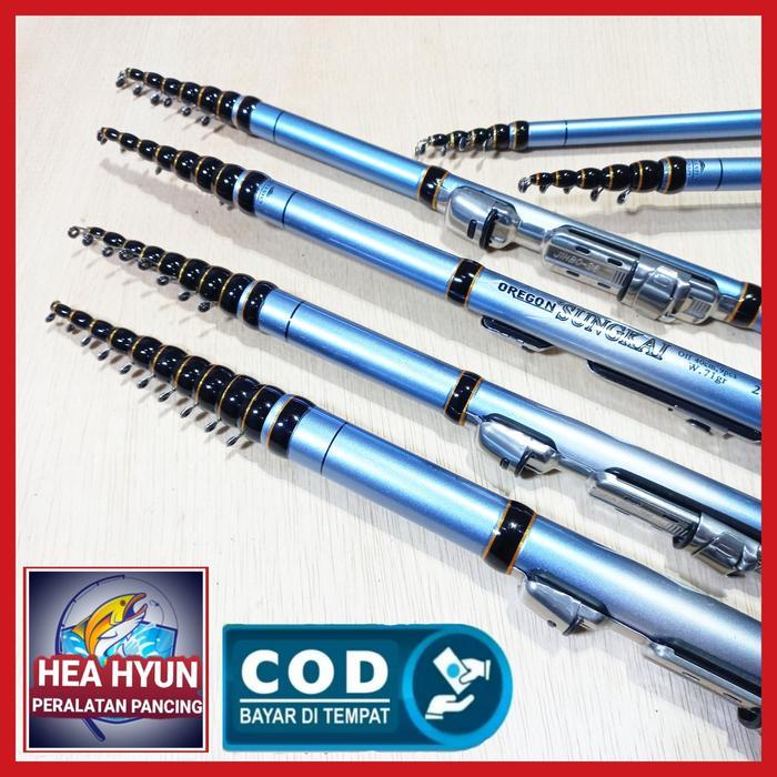 Set Joran Tegek Kolong Oregon Sungkai 180 210 240 270 300 360 Carbon Medium Hard Ring Ruas Pendek