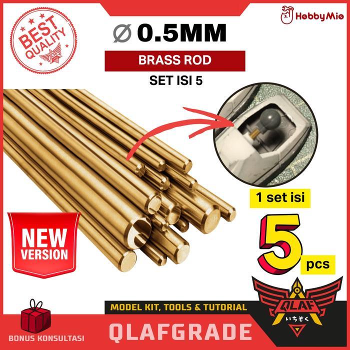 Sale Brass Rod 0.5Mm Hobby Mio - 5Pcs Copper Tabung Bulat Solid Custom Gundam Model Kit