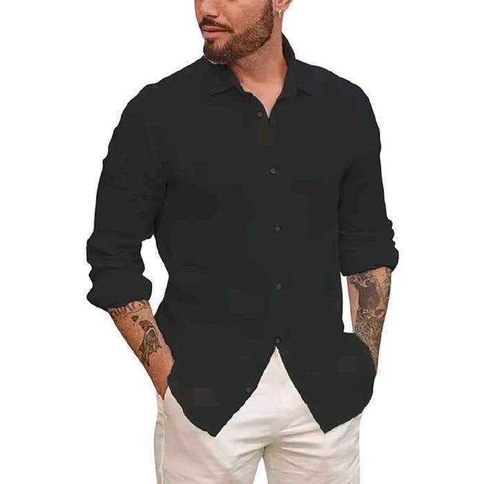 Elite.Linen Baju Linen Pria Kerah Atasan Linen Pria Dewasa Baju Katun Linen Casual Cowok Pasti Promo