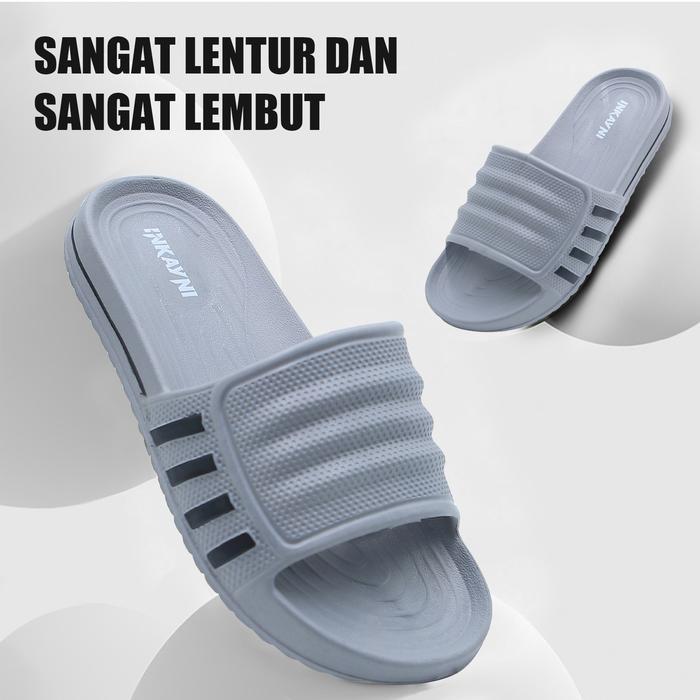 Inkayni Sandal Pria Karet Empuk Anti Slip Sepatu Sandal Karet Pria Dewasa Sandal Karet Pria Empuk