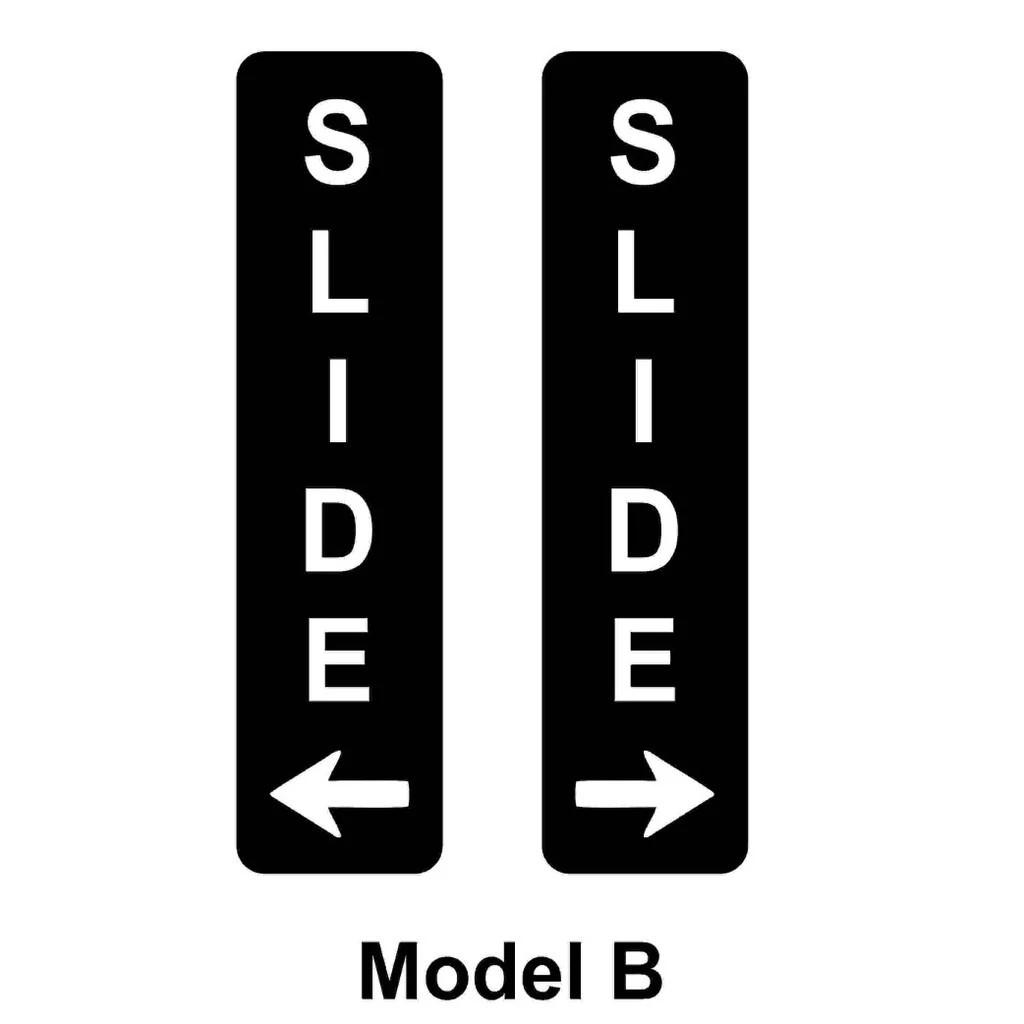 Geser Sign Board Geser Sign Label Akrilik Tanda Geser
