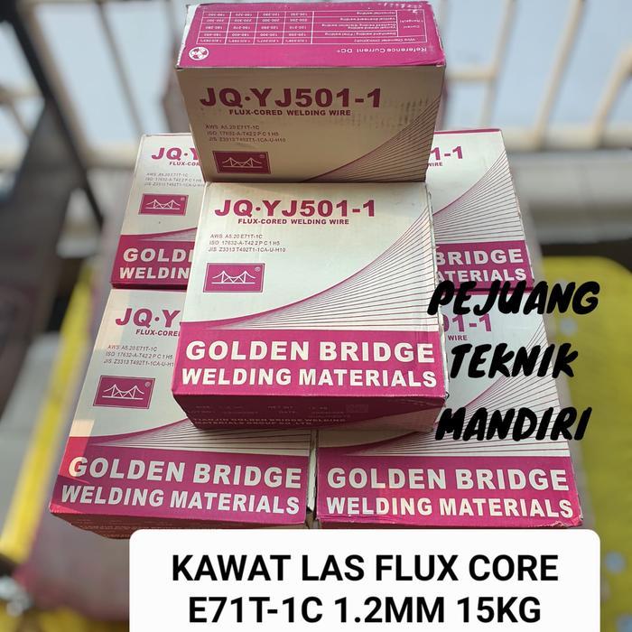 READT TERLARIS KAWAT LAS CO2 FLUX CORE 1.2MM GOLDEN BRIDGE / MIG WIRE FLUX CORE 1.2MM Murah