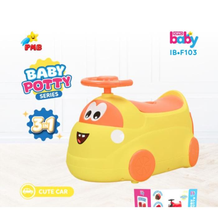 IORA BABY IB-F103 PMBTOYS BABY POTTY KARAKTER TOILET TRAINING ANAK PISPOT ANAK PORTABLE