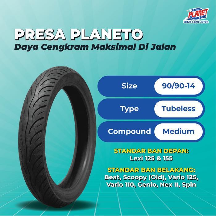 Ban Motor Ring 14 - 90/90 Presa Planeto (Ban Motor Lexi 125, Lexi 155, Beat, Scoopy (Old), Genio,