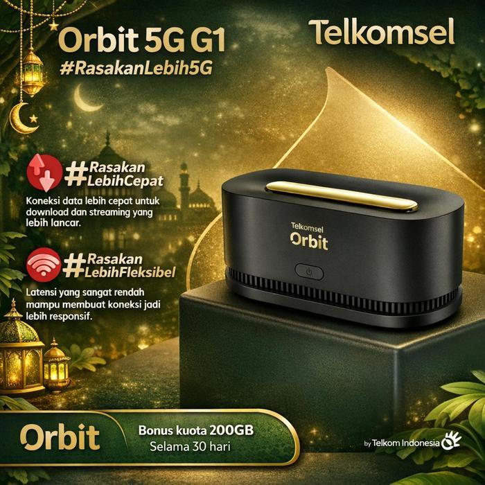 Telkomsel Orbit 5G G1 Modem WiFi 5G High Speed Free Kuota 200GB