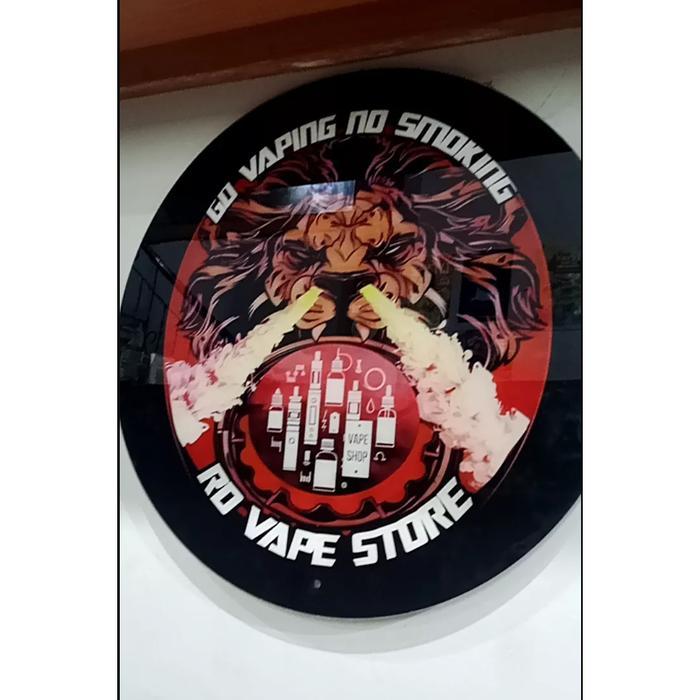 Plang Nama Toko Bulat, Plang Nama Ruangan, Plang Nama Akrilik, Plang Logo,Custom Ukuran&Free