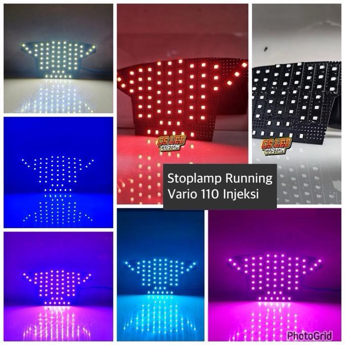 STOPLAMP RUNNING LAMPU RUNNING VARIO 110 FI INJEKSI 11 MODE LED STRIP TERBATAS