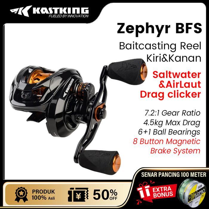 [OFFICIAL] KastKing Zephyr BFS Reel Pancing Baitasting Drag Clicker Air Laut Saltwater SW Reel BC