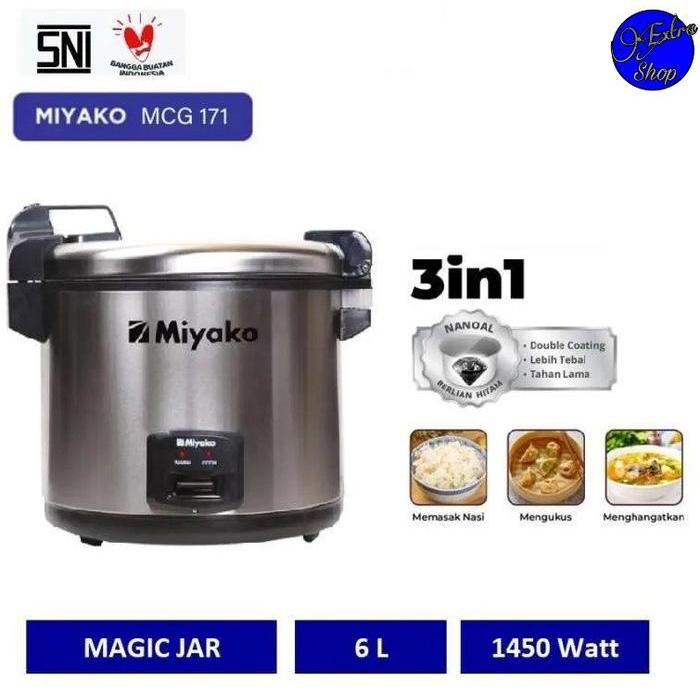 MIYAKO Rice Cooker Stainless Big Capacity 6 Liter - MCG-171