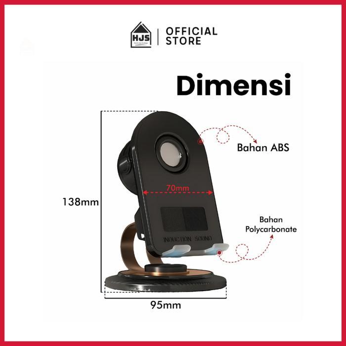 HJS Dudukan ponsel speaker Bluetooth Holder Hp Stand Meja Multifungsi Sensor Speaker Stand Induksi