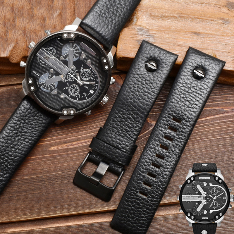 Genuine leather watchband for diesel DZ7257 1657 4323 7314 7313 7371 watch belt strap 22 24 26 27 28