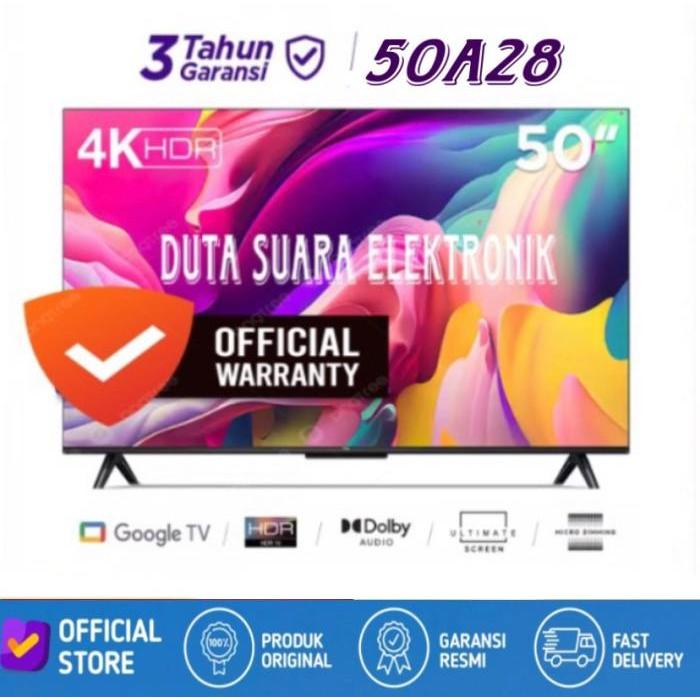 TCL 50A28 - 50 inch Google TV - 4K UHD - HDR 10 - 50A28/ 50A30