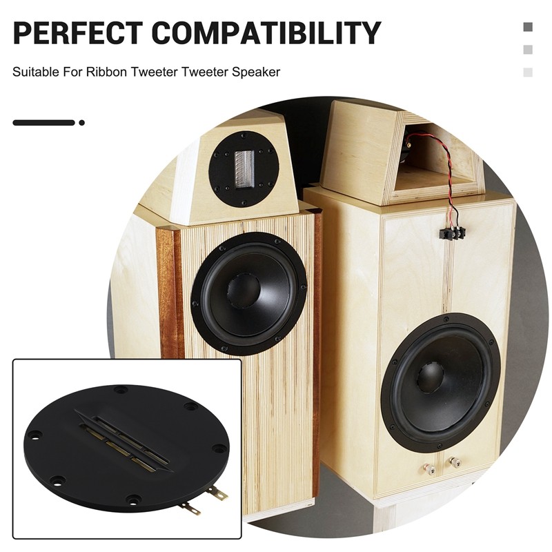 2Pcs Horns 4 Inches Pneumatic Tweeter Aluminum Ribbon Tweeter Ribbon Speaker For Ribbon Tweeter