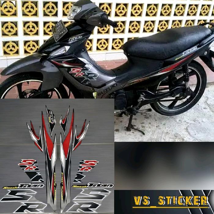 STRIPING LIST STANDART MOTOR SUZUKI SMASH TITAN SR 2010 MERAH PUTIH HITAM BIRU Motorcycle