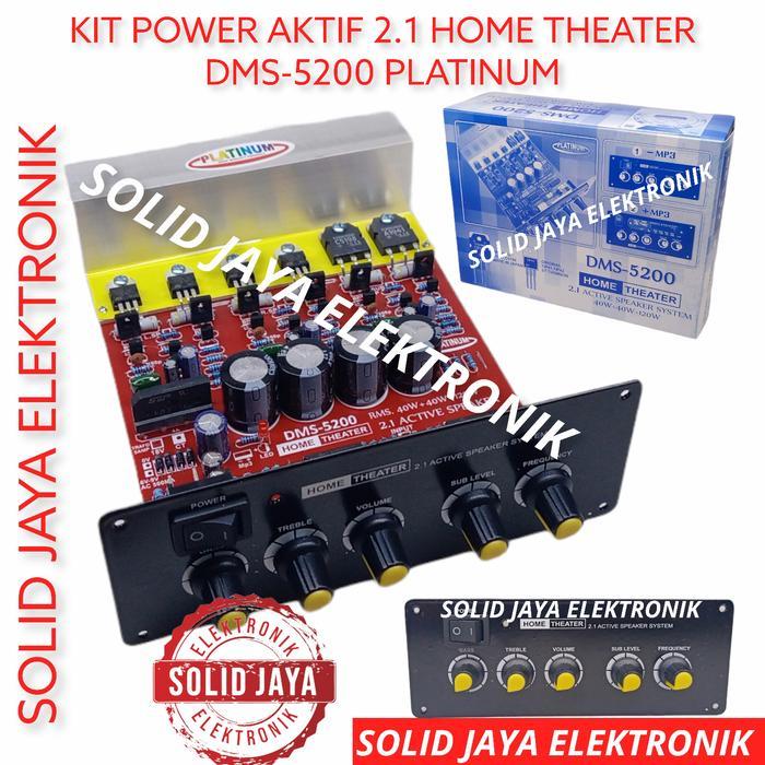 Kit Power Speaker Aktif 2.1 Home Theater Amplifier Dms5200 Platinum Terjamin