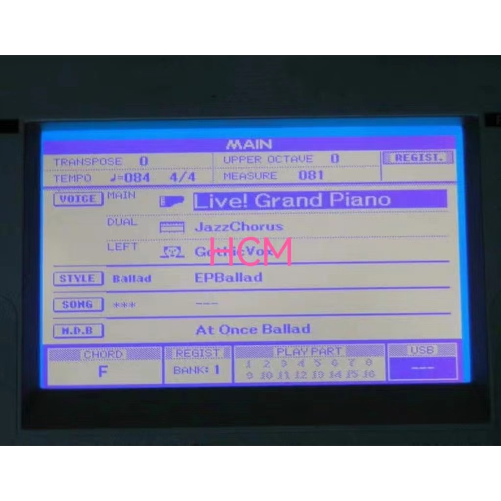 New LCD Display Screen for Yamaha Psr S500 S550 S650 DGX-520/620/630/640 mm6 mm8