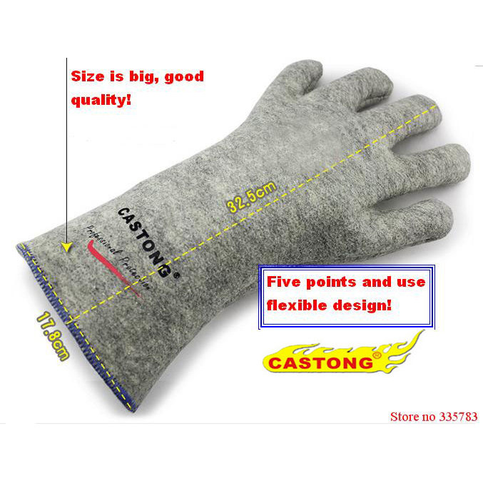 300 degree industrial heating gloves high temperature fire Gloves High quality fireproof gloves Used