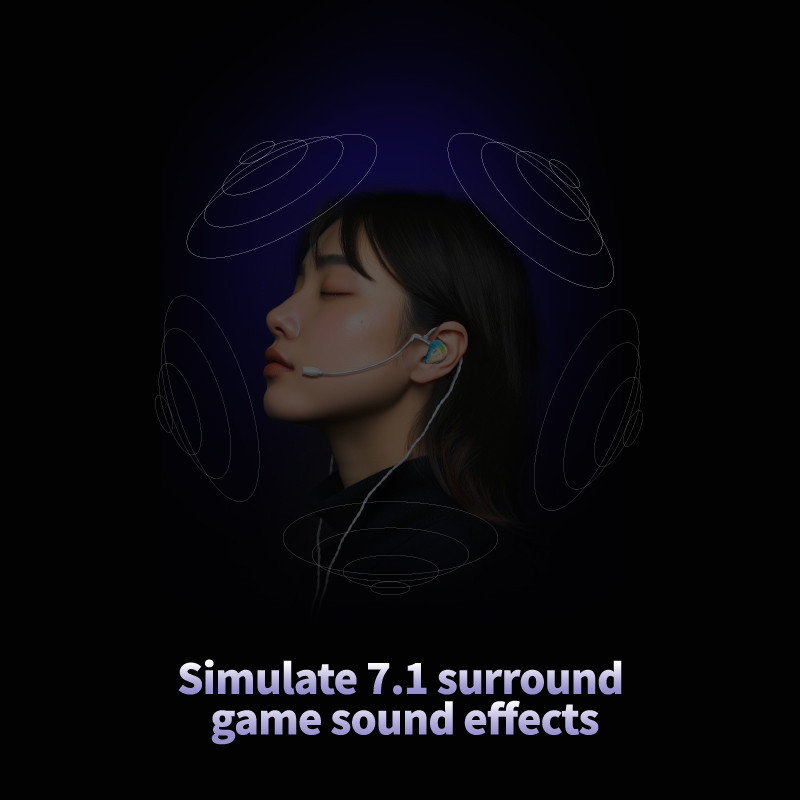 EPZ G30 In-Ear Gaming Earphones HiFi Music & Esports Sound Card Ergonomics High quality music