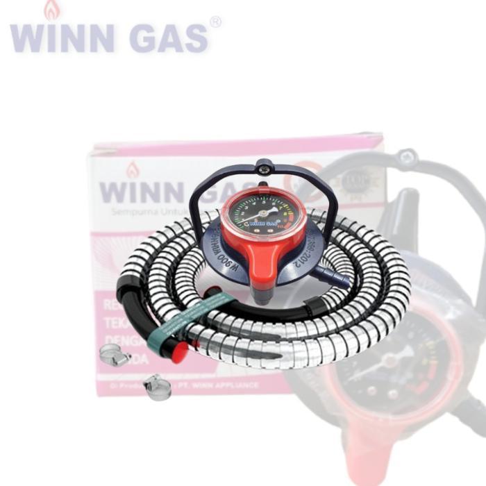 SELANG REGULATOR WINN GAS W 900 PAKET REGULATOR + SELANG KOMPOR GAS REGULATOR WIN GAS W 900 PAKET +