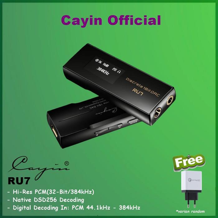 Cayin Ru7 RU 7 Portable Hi-Fi Discrete 1-Bit USB Dongle DAC AMP Dongle