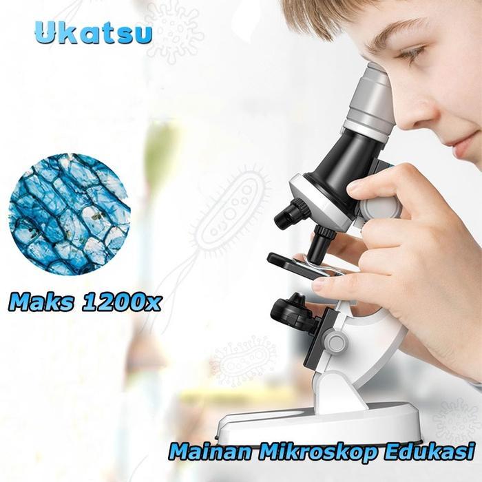Upgrade 1200X Zoom Mikroskop Science Educational Toys Kit Lab Homeschool Mainan Untuk Hadiah