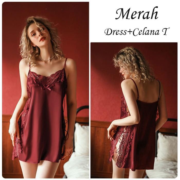 Lingerie Hot Sexy Binal Piyama Rumah Dewasa Tipis Lingerie Sexy Wanita Gstring Setelan Import