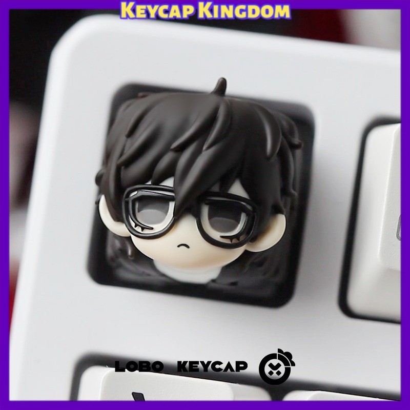 Persona Amamiya Ren & Makoto Yuki Anime Keycaps Custom Resin Artisan Keycaps for Mechanical Keyboard
