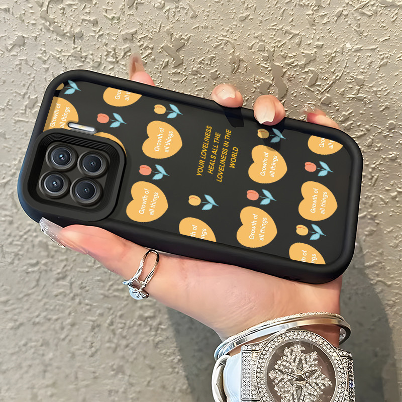 Casing Hp OPPO A93 F17 Pro OPPO Reno 4F Reno 4 Lite Case Hati kuning Kasing silikon Cesing Ready Sto