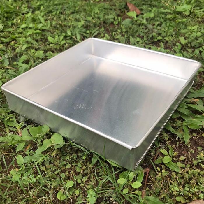 Loyang bolu kotak 20x20x4 + loyang kotak 20x20x4 + loyang alumunium kotak