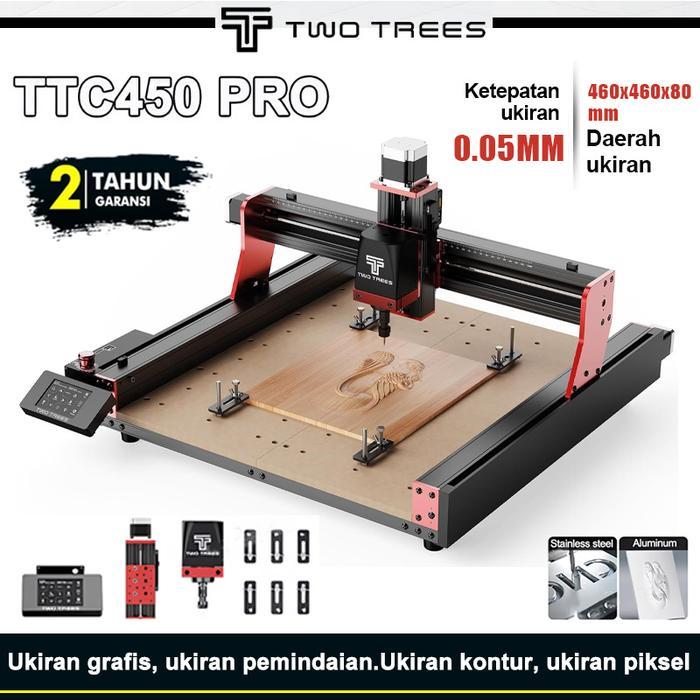 TwoTrees TTC450 Pro CNC Mesin ukiran CNC untuk Mesin Router CNC dan Ukiran Pemotongan Kayu Kontrol