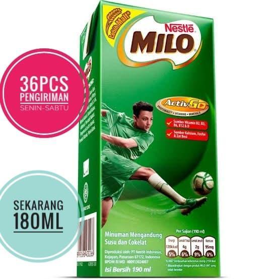 Susu Milo Uht 180Ml 1Dus Isi 36Pcs