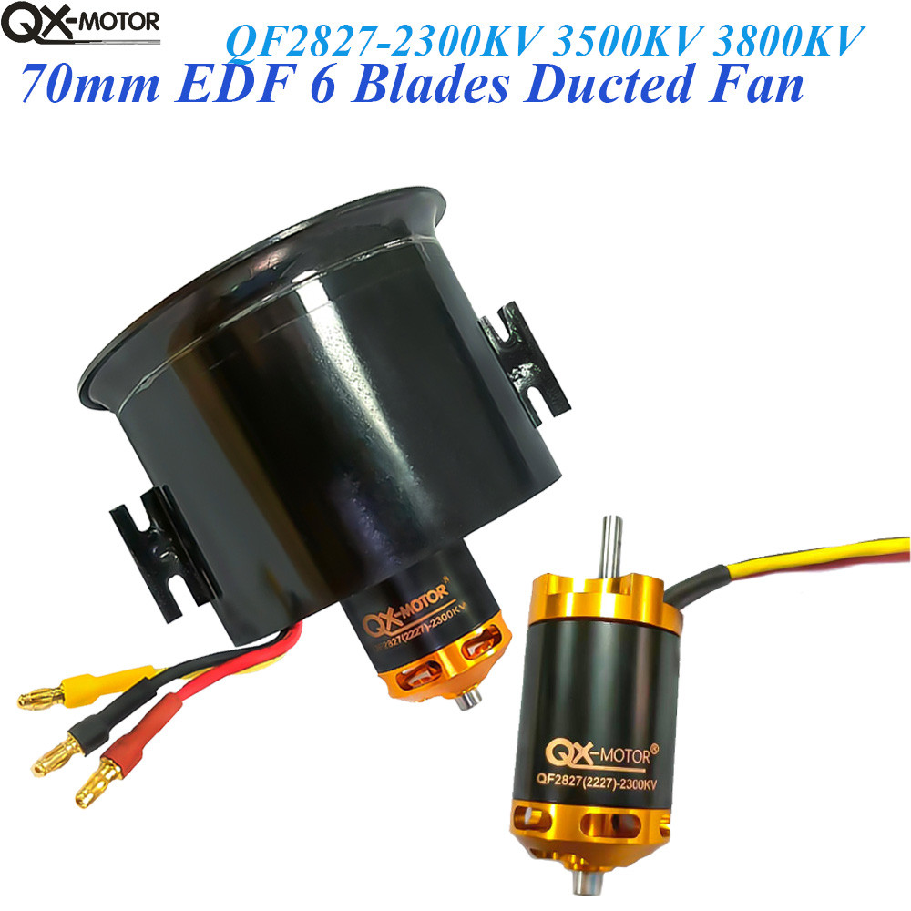 QX-Motor QF2827 2300KV 3500KV 3800KV 70MM EDF Ducted 6 Blades Fan