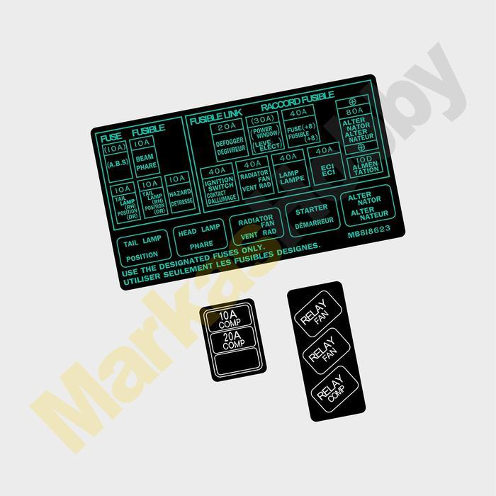 READY STICKER LANCER CB FUSE BOX SIKRING SET KODE 071