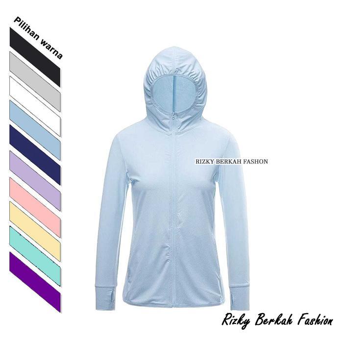 Jaket Anti Uv Olahraga Running Lari Fitness Pria Wanita - Sport Pasti Ori