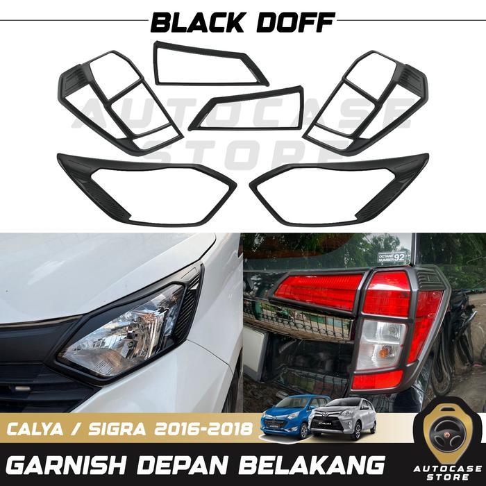 GARNISH DEPAN & BELAKANG CALYA/SIGRA 2016 2017 2018 HITAM DOFF PNP AKSESORIS MOBIL PREMIUM
