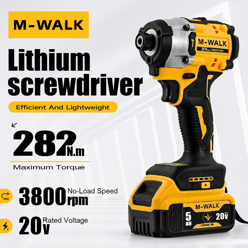 M-WALK DCF850 Upgrade Brushless Impact Driver Electric Drive Cordless screwdrivers 285N.m Power