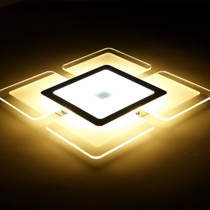 Lampu Plafon Led Bentuk Kotak Bahan Akrilik Untuk Ruang Tamu / Kamar